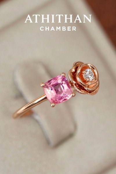 ROSIE RING Padparadscha Sapphire Ring