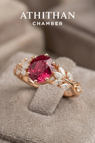 ETERNAL ROSE Padparadscha Sapphire Ring