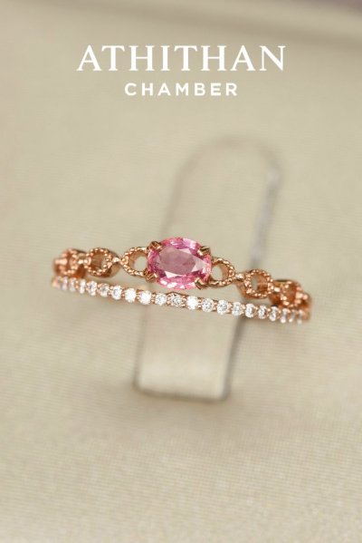 SUNRISE PADPARADSCHA  Sapphire Ring