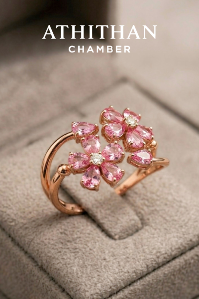 ETERNAL SAKURA Padparadscha Sapphire Ring