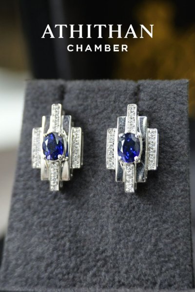 LUSTER - Royal Blue Sapphire Earrings