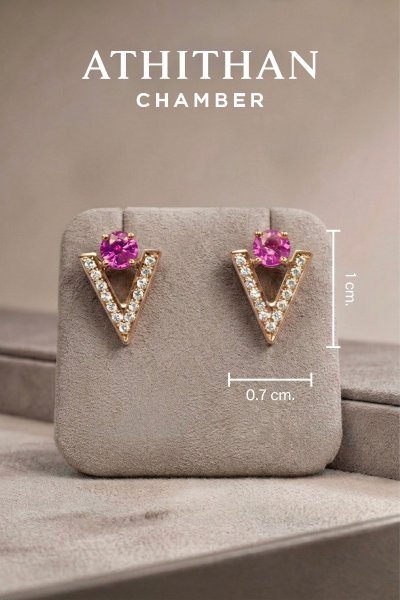 Velvet Angle - Ruby Earrings