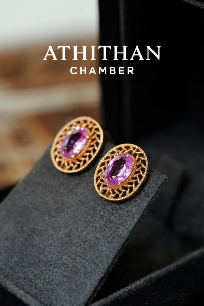 THE EMBLEM OF VICTORY | Pink Sapphire Earrings