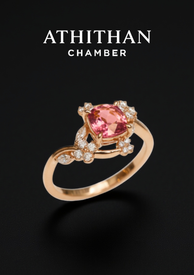 VINE JEWEL Padparadscha Sapphire Ring