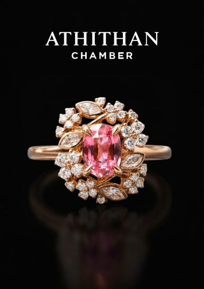 FLOWER PASSAGE Padparadscha Sapphire Ring