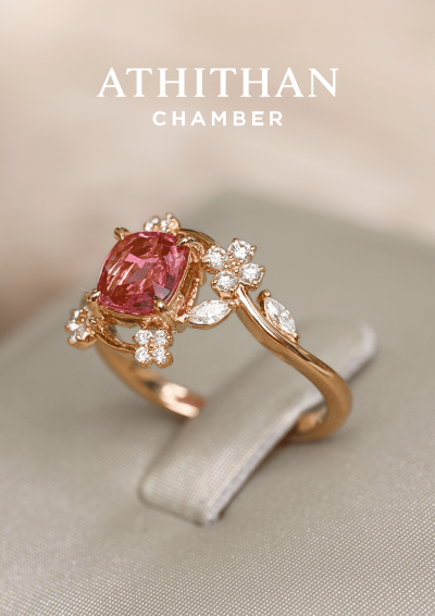 VINE JEWEL Padparadscha Sapphire Ring
