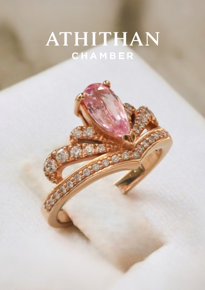 JUBILEE CROWN Padparadscha Sapphire Ring