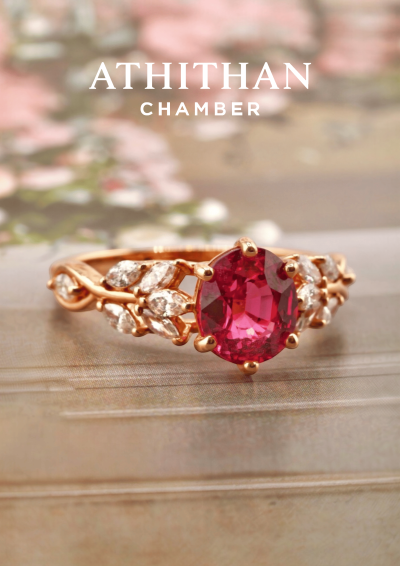 ETERNAL ROSE Padparadscha Sapphire Ring ETERNAL ROSE Padparadscha Sapphire Ring