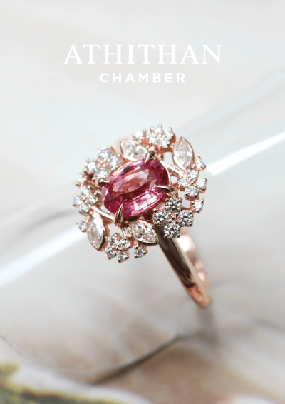 FLOWER PASSAGE Padparadscha Sapphire Ring FLOWER PASSAGE Padparadscha Sapphire Ring