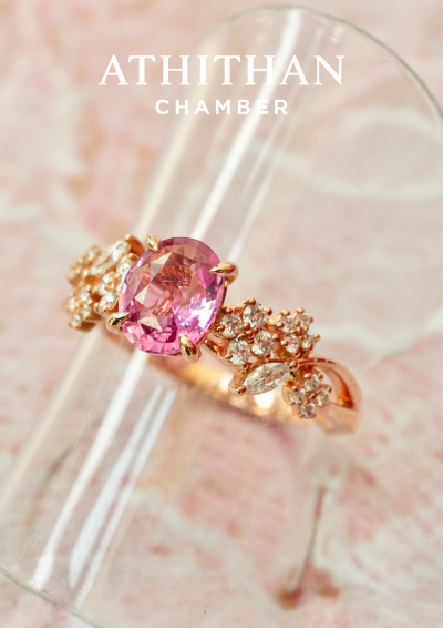 JULIET CROWN Padparadscha Sapphire Ring