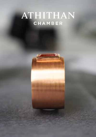 BOLD RING Padparadscha Sapphire Ring