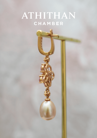 ROSY GLOW Padparadscha Sapphire Earring