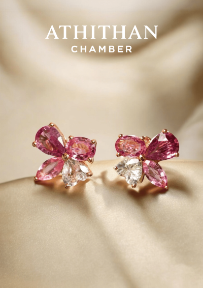 CROWN JEWELS Padparadscha Sapphire Earring CROWN JEWELS Padparadscha Sapphire Earring