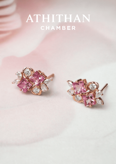 CROWN JEWELS Padparadscha Sapphire Earring CROWN JEWELS Padparadscha Sapphire Earring