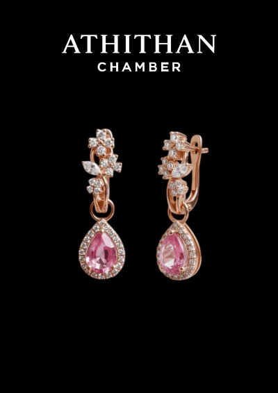 JULIET CROWN Padparadscha Sapphire Earring