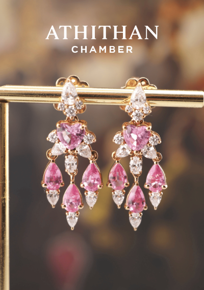 Padparadscha Sapphire Earring