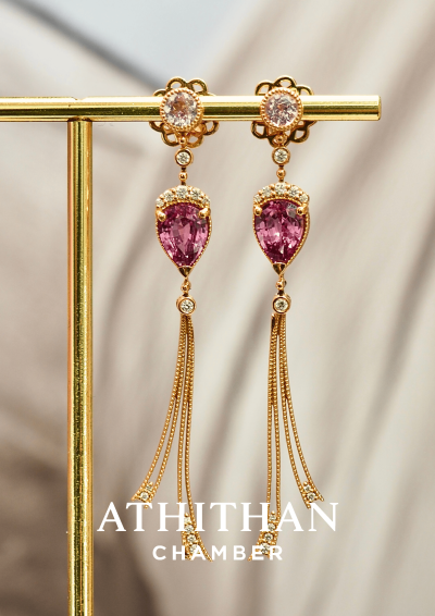 DUCHESS OF MARLBOROUGH Padparadscha Sapphire Earring