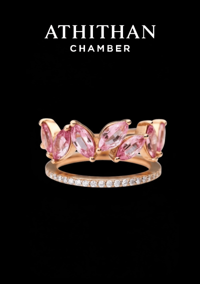 ROSELLA CROWN Padparadscha Sapphire Ring ROSELLA CROWN Padparadscha Sapphire Ring