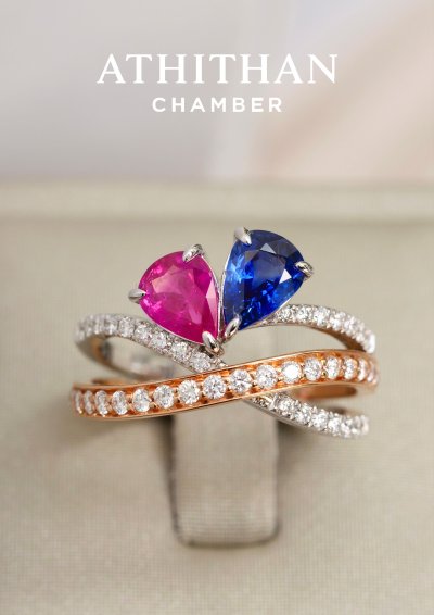 Ruby and Blue Sapphire Ring