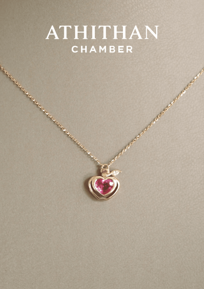 HEARTFELT SECRET Padparadscha Sapphire Pendant Necklece HEARTFELT SECRET Padparadscha Sapphire Pendant Necklece