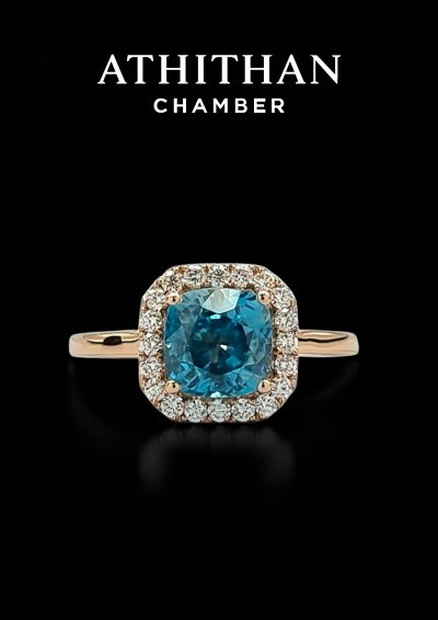 Blue Zircon Ring