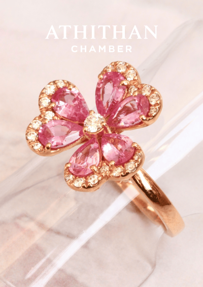 PRETTY PANSY Padparadscha Sapphire Ring PRETTY PANSY Padparadscha Sapphire Ring