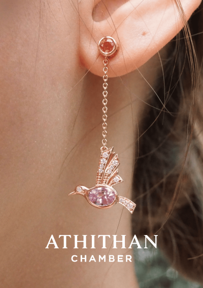 LOVEBIRDS Padparadscha Sapphire Earring