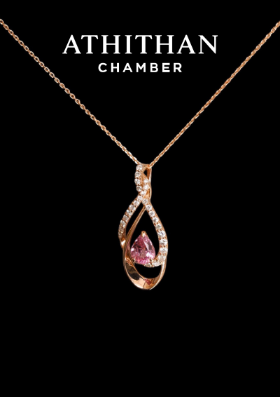 Padparadscha Sapphire Pendant Necklace