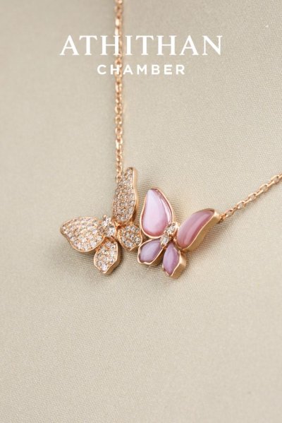 Mother of Pearl SERENADE OF BUTTERFLIES Necklace
