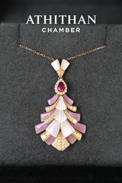 ROSALINE FAN - Mother of Pearl Pendant (Pre-order 45 days)