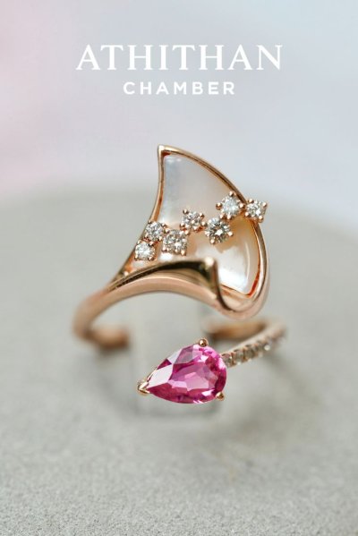 LOVE & BEST WISHES Padparadscha Sapphire Ring