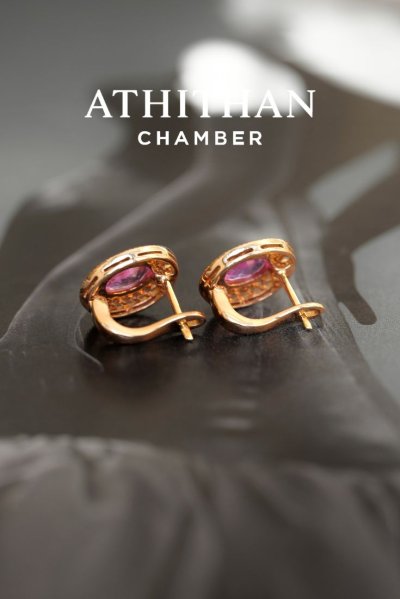 THE EMBLEM OF VICTORY | Pink Sapphire Earrings