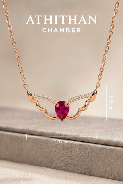 WINGS OF MUSE - Ruby Pendant Necklace