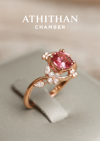 VINE JEWEL Padparadscha Sapphire Ring