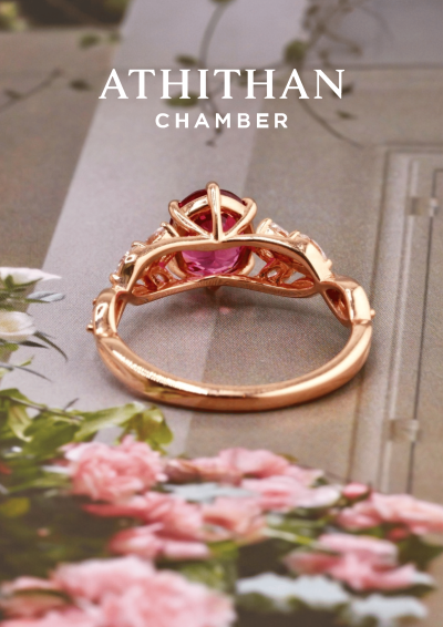 ETERNAL ROSE Padparadscha Sapphire Ring