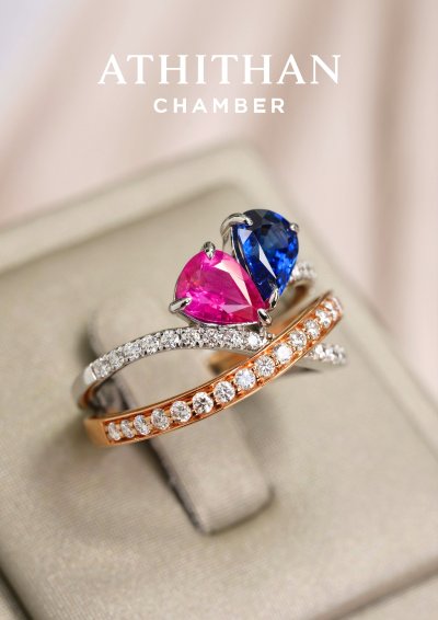 Ruby and Blue Sapphire Ring