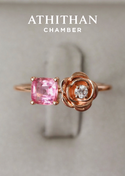 ROSIE RING Padparadscha Sapphire Ring ROSIE RING Padparadscha Sapphire Ring