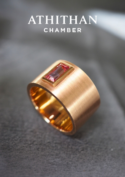 BOLD RING Padparadscha Sapphire Ring BOLD RING Padparadscha Sapphire Ring