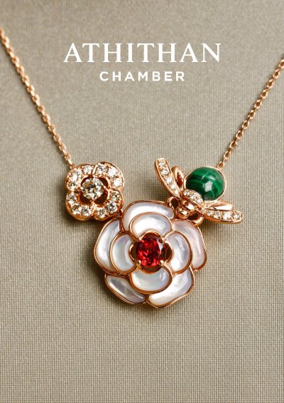 Garnet & Malachite & Mother of Pearl Necklace