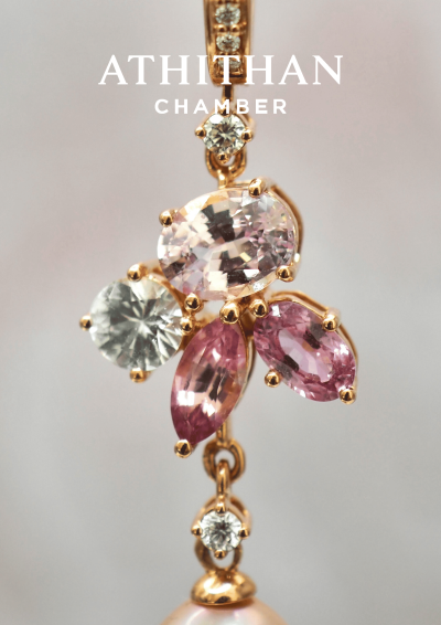 ROSY GLOW Padparadscha Sapphire Earring