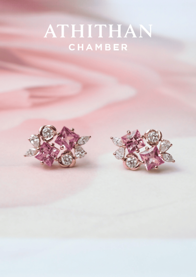 CROWN JEWELS Padparadscha Sapphire Earring