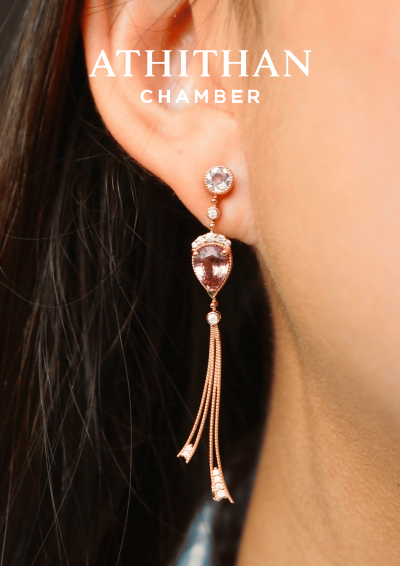 DUCHESS OF MARLBOROUGH Padparadscha Sapphire Earring