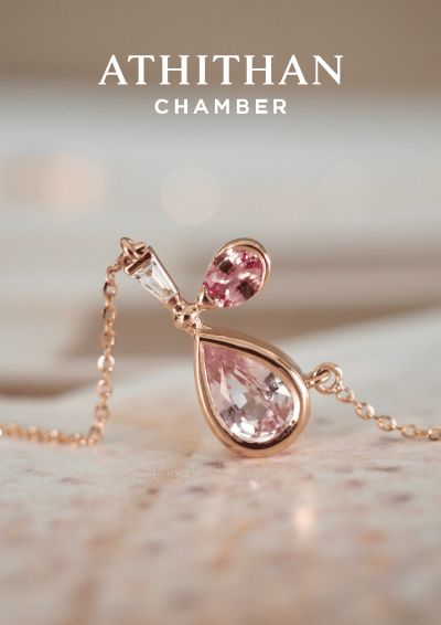 BEAUTY POTION Padparadscha Sapphire Pendant Necklece BEAUTY POTION Padparadscha Sapphire Pendant Necklece