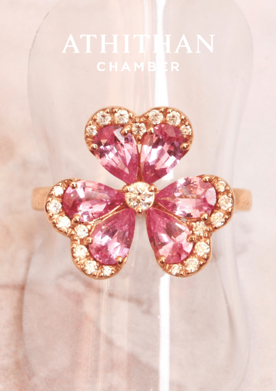 PRETTY PANSY Padparadscha Sapphire Ring PRETTY PANSY Padparadscha Sapphire Ring