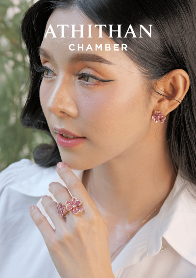 PRETTY PANSY Padparadscha Sapphire Ring