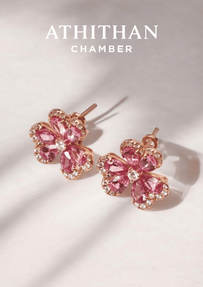 PRETTY PANSY Padparadscha Sapphire Earring PRETTY PANSY Padparadscha Sapphire Earring