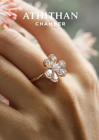 PRETTY PANSY White Sapphire Ring