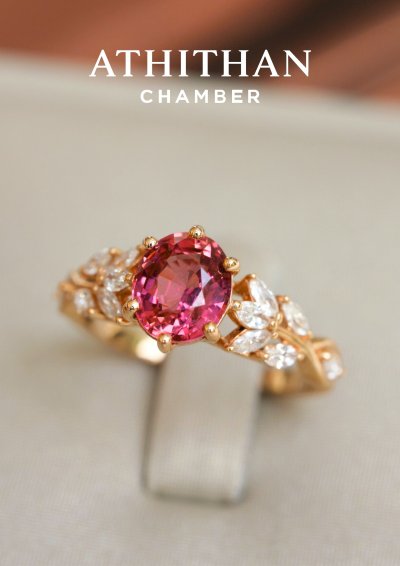 ETERNAL ROSE Padparadscha Sapphire Ring