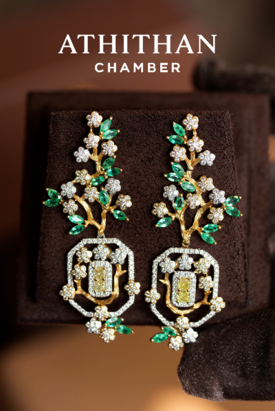 MAGICAL TREE EMERALD Earrings