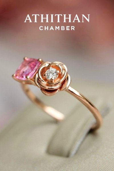 ROSIE RING Padparadscha Sapphire Ring